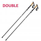 aluminum alloy_LIGHTEN UP 2Pcs Carbon Fiber/Aluminum Alloy Trekking Poles Collapsible Telescopic Sti