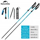 Blue - 2 poles_Naturehike St09 Nordic Trekking Poles Ultralight Foldable Aluminum Alloy Walking Stic