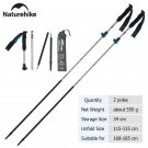 Silver - 2 poles_Naturehike St09 Nordic Trekking Poles Ultralight Foldable Aluminum Alloy Walking St