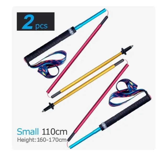 E4201 110 rainbow_AONIJIE E4204 Lightweight Folding Trekking Poles Carbon Fiber Walking Stick Drawst