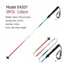 E4207 110cm blue_AONIJIE E4204 Lightweight Folding Trekking Poles Carbon Fiber Walking Stick Drawstr