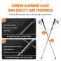 Black Small 2 pcs_Naturehike Walking Stick Ultralight Foldable 5-section Carbon Aluminium Alloy Hiki