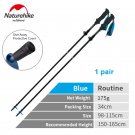 2pc blue 98-115cm_Naturehike EXT Carbon Trekking Pole Ultralight Folding Adjustable Walking Hiking N