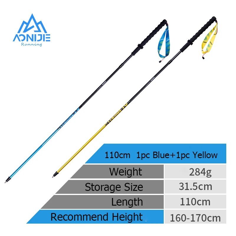 E4210 2PC mix 110cm_AONIJIE E4210 Newest 110CM 120CM Ultralight Folding Carbon Fiber Hiking Pole Str