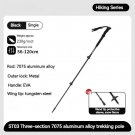 Black-56-120cm-1pc_Naturehike Folding Trekking Pole Foldable Walking Stick for Walk Climbing Retract