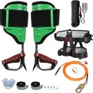 Climbing Gear Kit, Tree Climbing Spikes with Climbing Belt, Steel Wire Core Flip Line and Grappling 