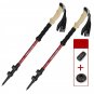 2PCS Red_2PCS Trekking Poles Walking Sticks Alpenstock Telescopic Ultralight Premium Adjustable with