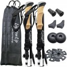 aluminium alloy 2pcs_2Pcs Lightweight Trekking Sticks Canes Folding Climbing Poles Walking Poles 3-F