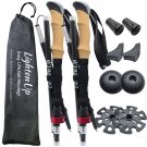 carbon fibre 2pcs_2Pcs Lightweight Trekking Sticks Canes Folding Climbing Poles Walking Poles 3-Fold