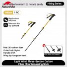 100cm-Yellow_Naturehike Carbon Fiber Walking Stick Outdoor Telescopic Climbing Trekking Pole Mountai