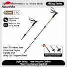 120cm-Brown_Naturehike Carbon Fiber Walking Stick Outdoor Telescopic Climbing Trekking Pole Mountain