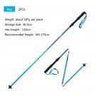 2pcs 110cm Blue_AONIJIE E4201 Lightweight Folding Collapsible Quick Lock Trekking Pole Hiking Pole T