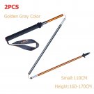 2pcs 110cm Golden_AONIJIE E4201 Lightweight Folding Collapsible Quick Lock Trekking Pole Hiking Pole