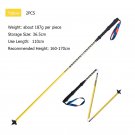 2pcs 110cm Yellow_AONIJIE E4201 Lightweight Folding Collapsible Quick Lock Trekking Pole Hiking Pole
