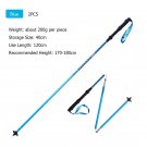 2pcs 120cm Blue_AONIJIE E4201 Lightweight Folding Collapsible Quick Lock Trekking Pole Hiking Pole T