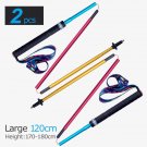 2pcs 120cm Rainbow_AONIJIE E4201 Lightweight Folding Collapsible Quick Lock Trekking Pole Hiking Pol