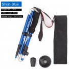 Blue-95-110cm_5 Section Outdoor Fold Trekking Pole Camping Portable Walking Hiking Stick for Nordic 