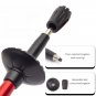 Red-110-130cm_5 Section Outdoor Fold Trekking Pole Camping Portable Walking Hiking Stick for Nordic