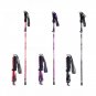 Red-110-130cm_5 Section Outdoor Fold Trekking Pole Camping Portable Walking Hiking Stick for Nordic