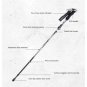 Red-95-110cm_5 Section Outdoor Fold Trekking Pole Camping Portable Walking Hiking Stick for Nordic E