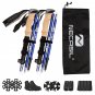 2pcs Red_2pcs Foldable Hiking Stick,Climbing Sticks Ultralight with Quick-Lock System Nordic walking