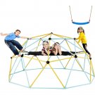 Climbing Dome, 10FT Geometric Dome Climber with Hammock and Swing, Jungle Gym Supports 750LBS and Ea
