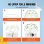 Climbing Dome, 10FT Geometric Dome Climber with Hammock and Swing, Jungle Gym Supports 750LBS and Ea
