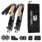 Blue_2pcs Foldable Trekking Poles Walking Stick With Quick-Lock System Lightweight Aluminum Trekking