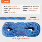 164FT 10.2MM_VEVOR 10.2mm Dynamic Climbing Rope 131-230ft Outdoor Rock Climbing Rope 25KN Breaking T