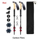 CF01_Trekking Poles Hiking Poles Carbon Fiber Folding Hiking Sticks Collapsible Nordic Walking Stick