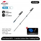 Blue-130cm_Naturehike ST10 Carbon Fiber First Snow EXT2 Hiking Poles Ultralight Telescopic Walking S