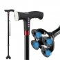 Elderly Adjustable L-ED Walking Cane FM Radio MP3 Smart Safety Fall Alarm Walking Stick Trusty Stick