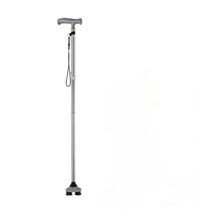 gray_Multifunction Trekking Poles T-handle Walking Sticks for Old Man Women Ultralight Trekking Pole