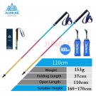 Blue_AONIJIE Newest SD09 SD16 Folding Walking Sticks Carbon Fiber Ultralight Quick Lock Trekking Pol