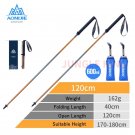 light yellow_AONIJIE Newest SD09 SD16 Folding Walking Sticks Carbon Fiber Ultralight Quick Lock Trek