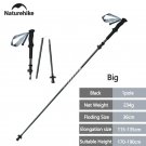 Black-Pro 115-135cm_Naturehike New Trekking Poles Carbon Fiber Aluminium Five-section Folding Lightw