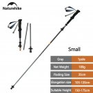 Gray-UL 103-120cm_Naturehike New Trekking Poles Carbon Fiber Aluminium Five-section Folding Lightwei