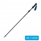 Blue 98-115cm_Naturehike-Ultralight Foldable Trekking Poles, 5-sections, Carbon Fiber, Walking, Hiki