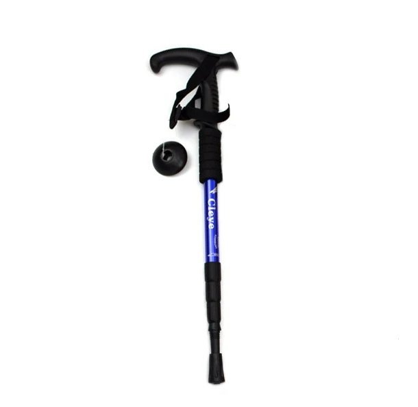 blue_Trekking Poles Foldable Hiking Camping Sticks Collapsible Hiking Poles Trekking Walking Sticks 
