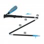 Blue-1pc_36-135cm Trail Running Poles Rope Lock System Walking Sticks 5 Sections Carbon Fiber Trekki