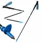 Blue-1pc_36-135cm Trail Running Poles Rope Lock System Walking Sticks 5 Sections Carbon Fiber Trekki