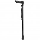 black_98cm Telescopic Walking Stick Load Bearing 250kg Aluminium Alloy Poles Anti-skid Elderly Cane 