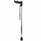Silver_98cm Telescopic Walking Stick Load Bearing 250kg Aluminium Alloy Poles Anti-skid Elderly Cane