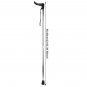 Silver_98cm Telescopic Walking Stick Load Bearing 250kg Aluminium Alloy Poles Anti-skid Elderly Cane