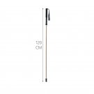 120cm 1PC_Bamboo Trekking Poles Carbon Fiber Hiking Sticks Portable 5-Section Foldable Outdoor Walki