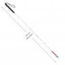 125cm (49.2 inch)_125cm- 155cm, 7-Section Aluminum Blind Cane with Black Handle,Reflective White and