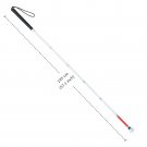 145cm (57.1 inch)_125cm- 155cm, 7-Section Aluminum Blind Cane with Black Handle,Reflective White and 145cm (57.1 inch)_125cm- 155cm, 7-Section Aluminum Blind Cane with Black Handle,Reflective White and