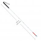 150cm (59.1 inch)_125cm- 155cm, 7-Section Aluminum Blind Cane with Black Handle,Reflective White and