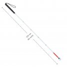 155cm (61 inch)_125cm- 155cm, 7-Section Aluminum Blind Cane with Black Handle,Reflective White and R