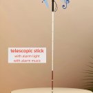 135cm with music_Titanium Retractable Cane With Music Alarm 35-135cm Telescopic Trekking Pole  Walki